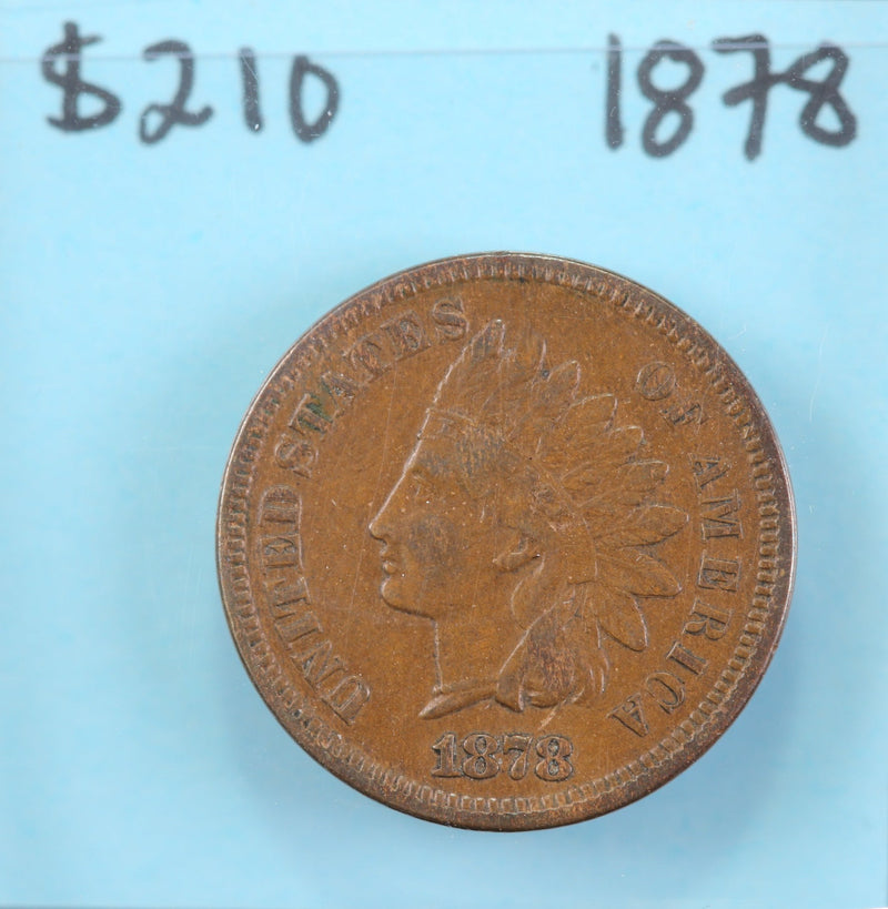 1878 Indian Head Cent, Circulated Affordable Coin, Store