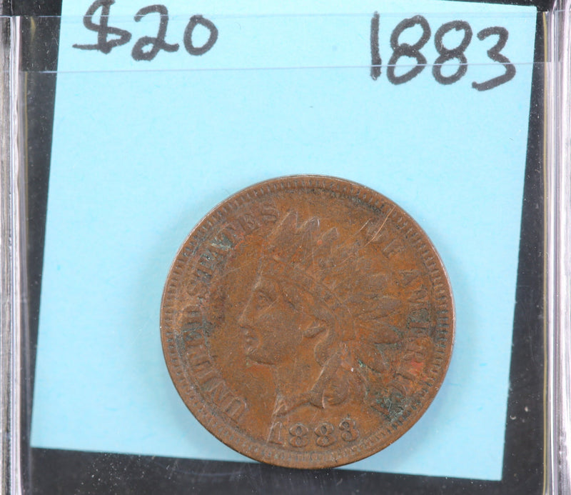 1883 Indian Head Cent, Circulated Affordable Coin, Store