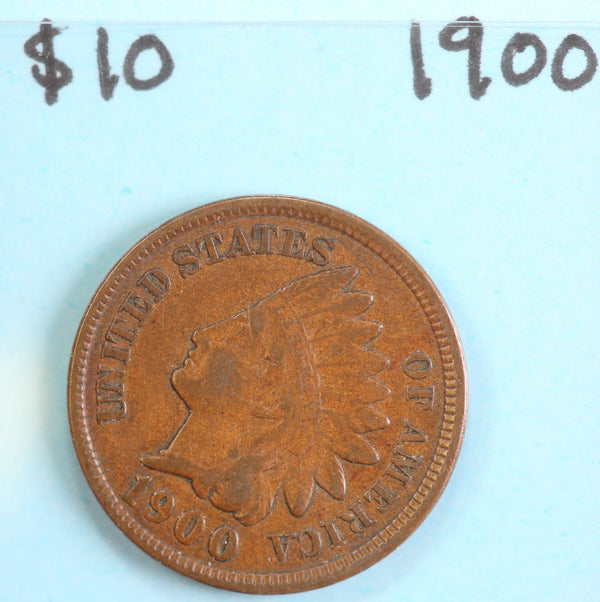 1900 Indian Head Cent, Circulated Affordable Coin, Store #23090226