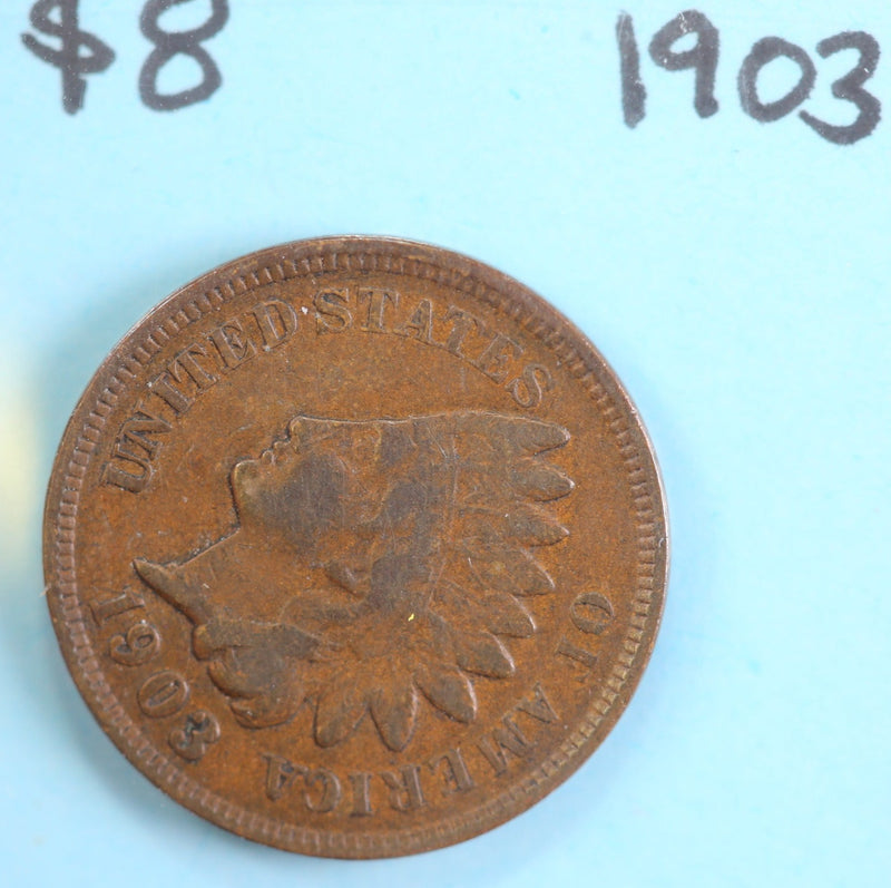 1903 Indian Head Cent, Circulated Affordable Coin, Store