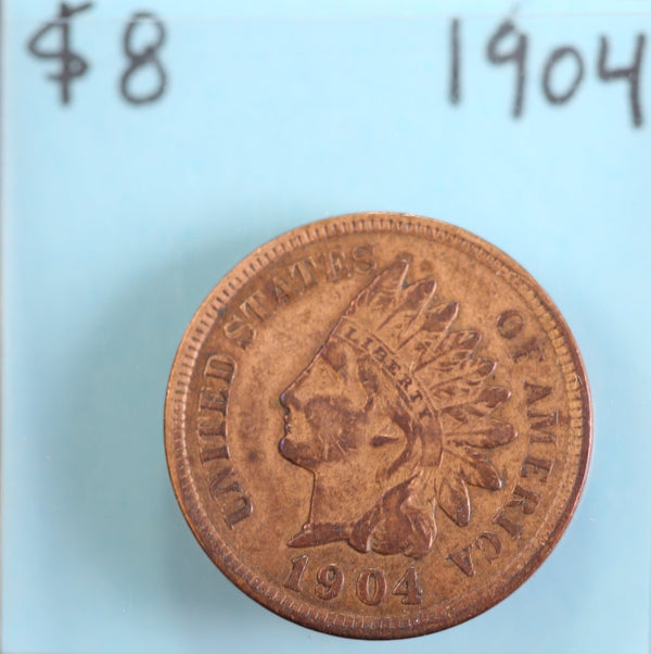 1904 Indian Head Cent, Circulated Affordable Coin, Store #23090230