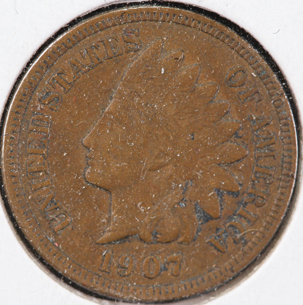 1907 Indian Head Cent, Circulated Affordable Coin, Store #90157