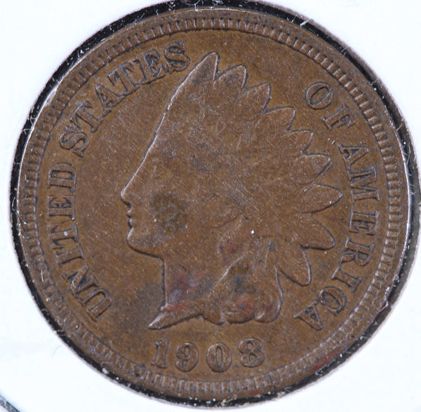 1908 Indian Head Cent, Circulated Affordable Coin, Store #23090162