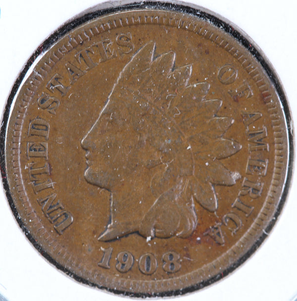 1908-S Indian Head Cent, Circulated Affordable Coin, Store #90168