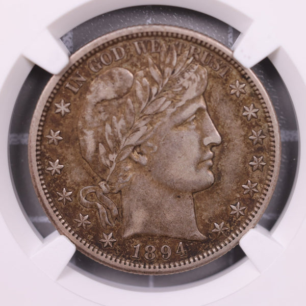 1894-S Barber Silver Half Dollar., NGC Certified; XF-40., Store #0897