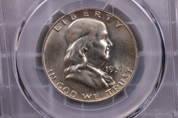 1957-D Franklin Silver Half Dollar., PCGS MS-64., Store #0899