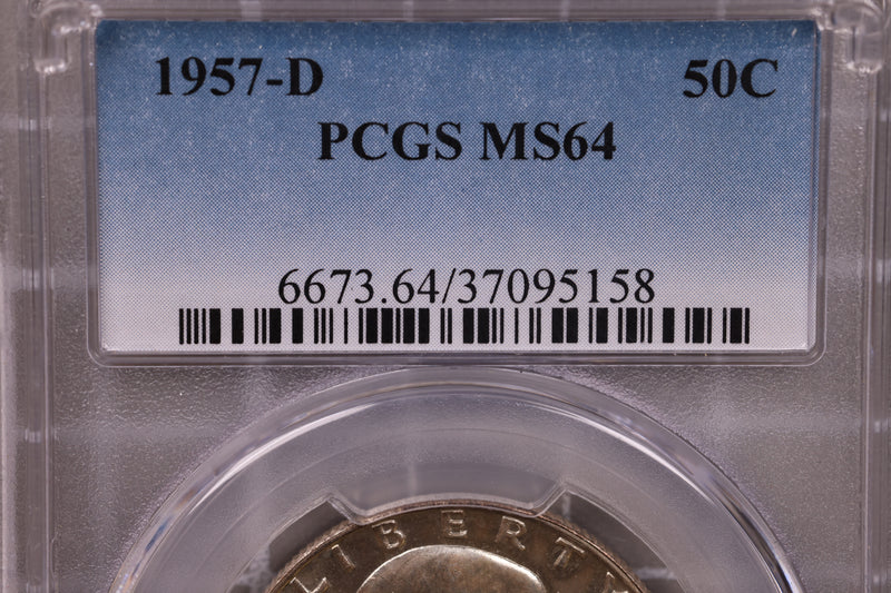 1957-D Franklin Silver Half Dollar., PCGS MS-64., Store