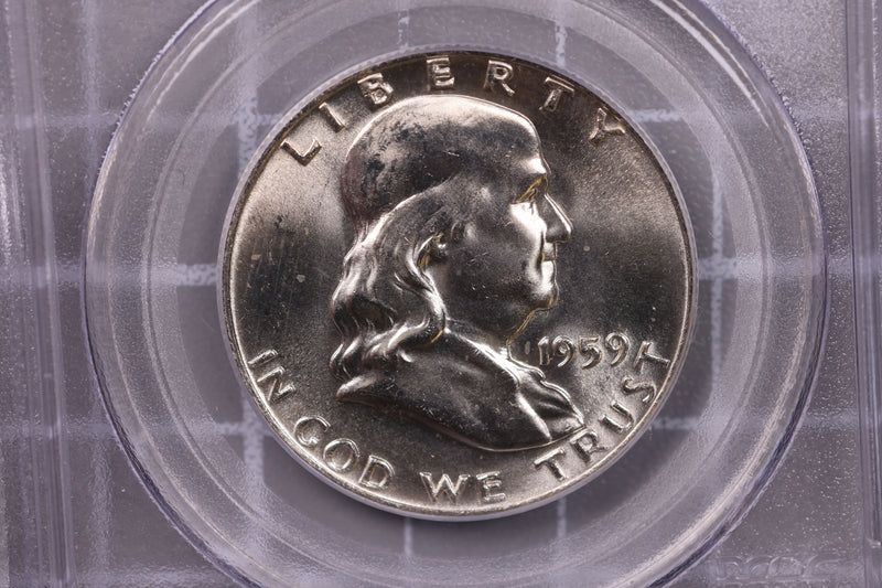 1959 Franklin Silver Half Dollar., PCGS MS-64., Store