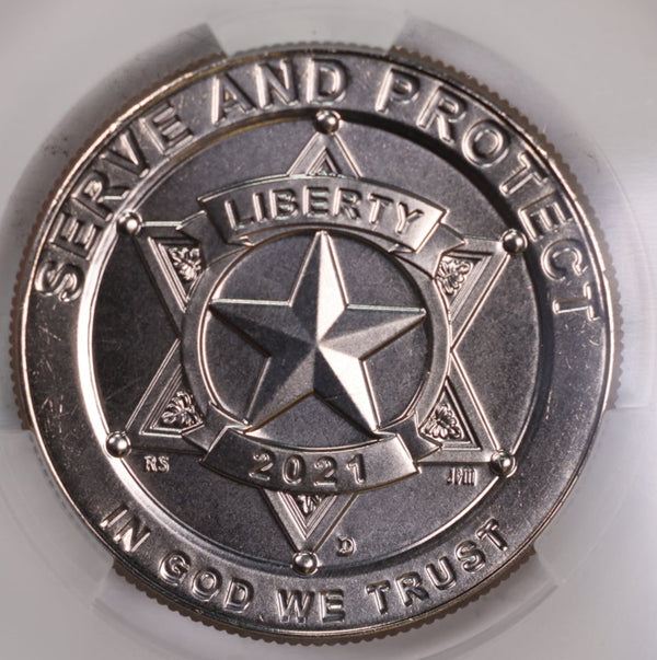 2021-D Law Enforcement Memorial, Commemorative Half Dollar, CAC MS68, Store GMC054