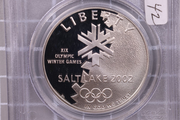 2002-P Salt Lake City Silver Dollar Commemorative., PCGS Pf-68., Store #0929