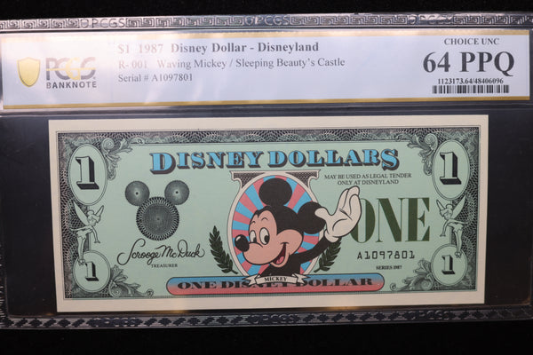 1987 $1, DISNEY DOLLAR - Disney World.. Store Sale #30106