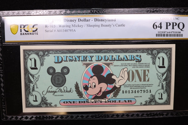 1990 $1, DISNEY DOLLAR - Disney World.. Store Sale #30109