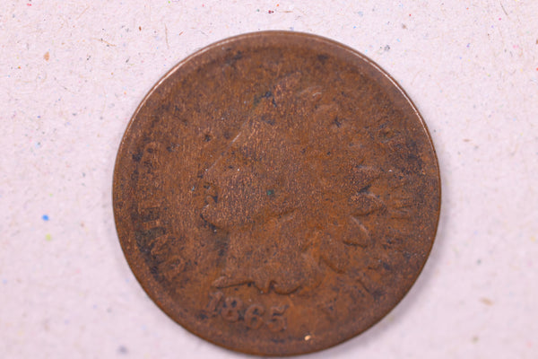 1865 Indian Head Cents., Poor Circulated Coin., Store#0963