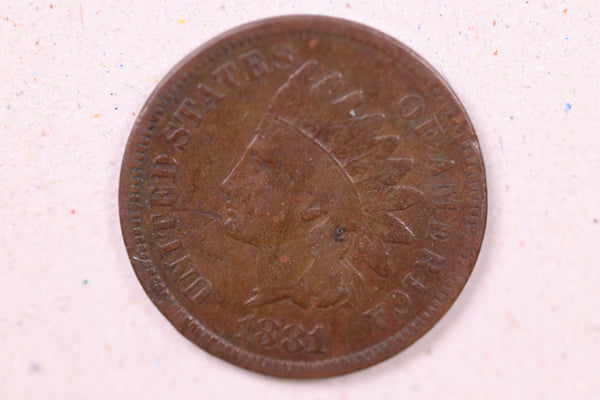 1881 Indian Head Cents., Fine Circulated Coin., Store#0968