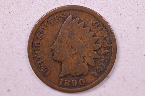 1890 Indian Head Cents., Very Good Circulated Coin., Store#0968