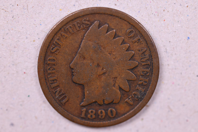 1890 Indian Head Cents., Very Good Circulated Coin., Store