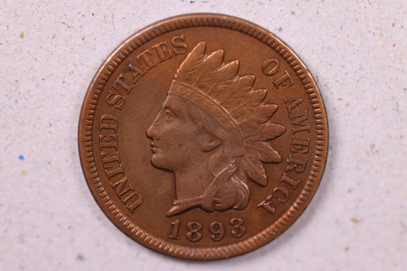 1893 Indian Head Cents., Extra Fine Circulated Coin., Store