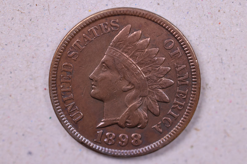 1898 Indian Head Cents., Extra Fine Circulated Coin., Store