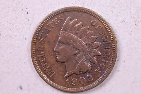 1902 Indian Head Cents., Extra Fine Circulated Coin., Store#0976