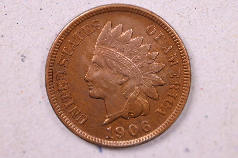 1906 Indian Head Cents., Extra Fine Circulated Coin., Store