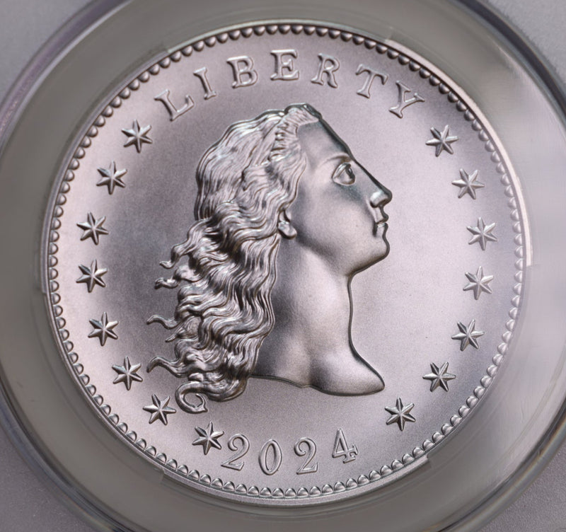 2024 Flowing Hair Medal, U.S. Mint Anniversary Strike., CAC MS69., Store GMC115