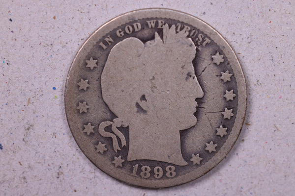 1898-O Barber Silver Quarter., Good-Very Good., Store#1003