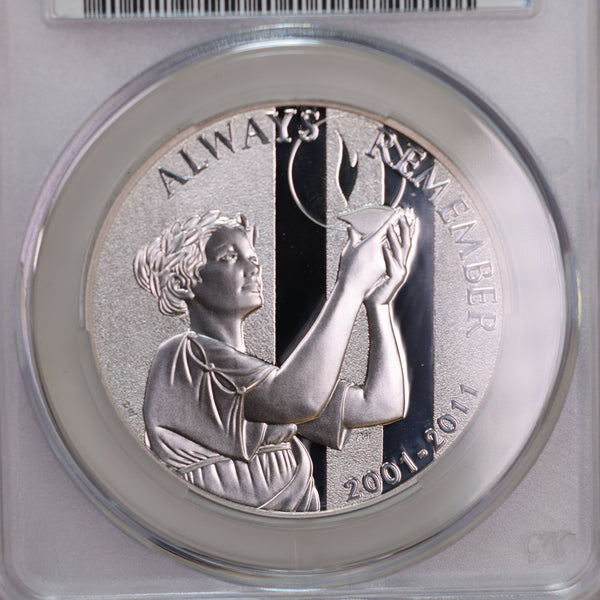 2011-W September 11, "REMEMBER"., U.S. Mint Silver Medal., CAC PF68, Store GMC126