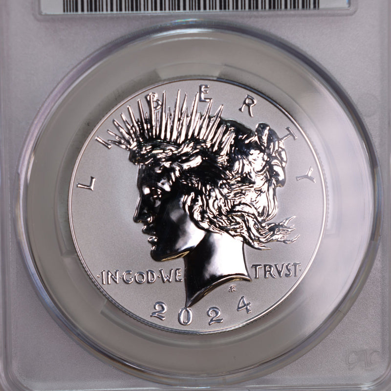 2024-S $1., Peace Silver Commemorative., CAC PF69, Store GMC128