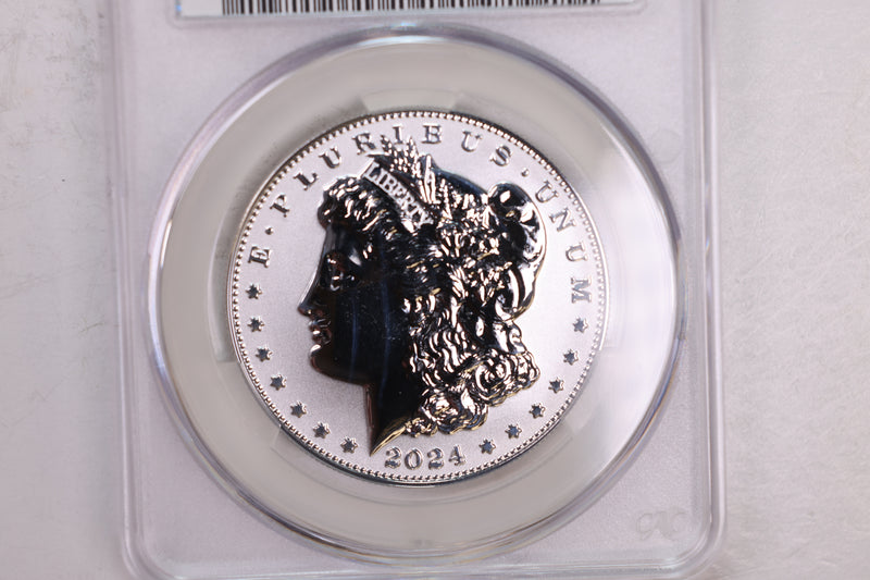 2024-S $1., Morgan Silver Commemorative., 'Reverse Proof', CAC PF69, Store GMC130