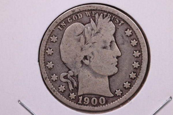 1900 Barber Silver Quarter., Very Good+, Circulated Coin., Store#1018