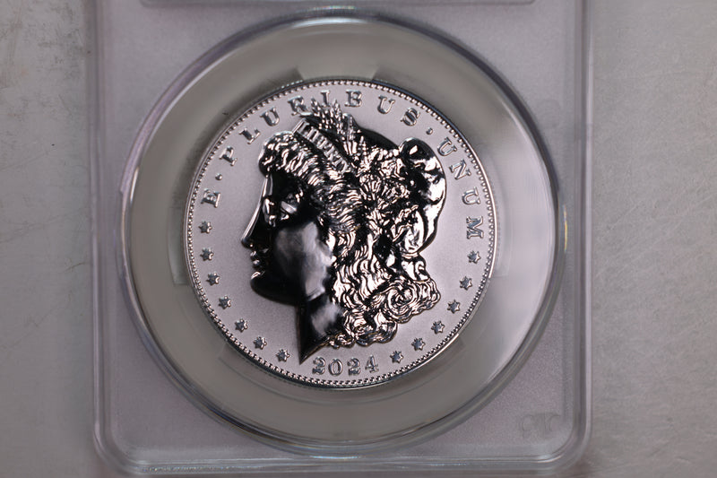 2024-S $1., Morgan Silver Commemorative., 'Reverse Proof', CAC PF69, Store GMC131