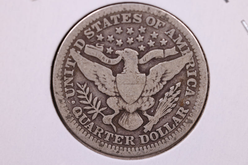 1902 Barber Silver Quarter., Very Good, Circulated Coin., Store