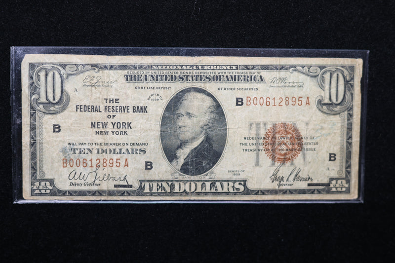 1929 $10 National Currency,  Store Sale 00753