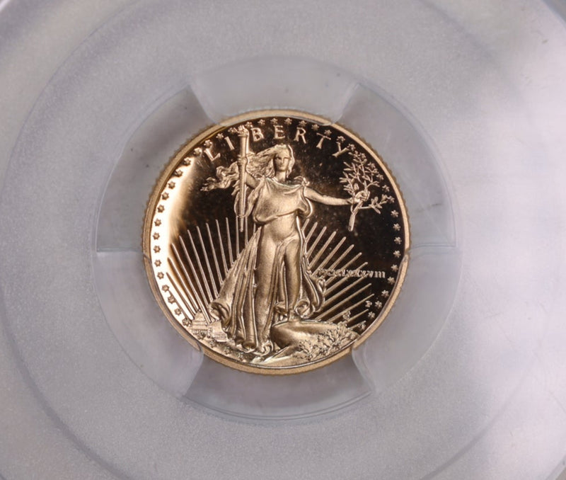 1988 $5 Gold American Eagle., 1/10th OZT., PCGS PF-69., Store