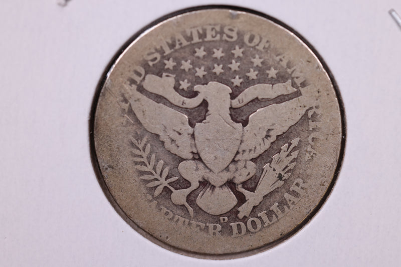 1909-D Barber Silver Quarter., Good Circulated Coin., Store