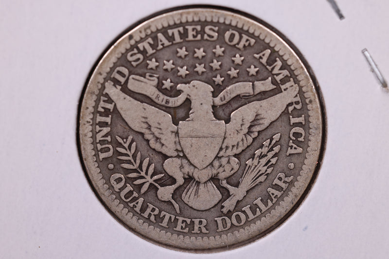 1915 Barber Silver Quarter., Very Good Circulated Coin., Store