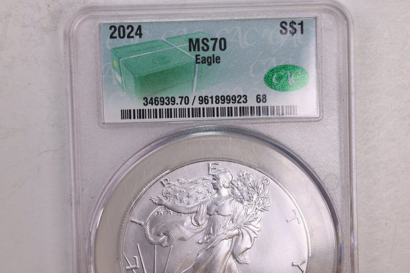 2024 American Silver Eagle., CAC MS-70, Fresh Inventory., Store GSE010
