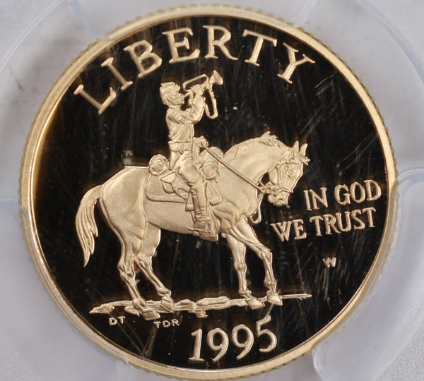 1995-W, $5 Gold., CIVIL WAR., U.S. Mint Commemorative., PCGS PF69., Store #GMC088