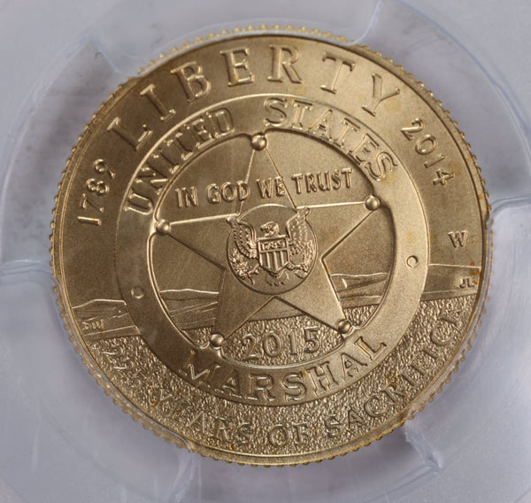 2015-W $5 Gold., U.S. Marshals Service., Commemorative., PCGS MS69., Store #GMC090