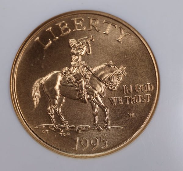 1995-W, $5 Gold., CIVIL WAR., U.S. Mint Commemorative., NGC MS70., Store #GMC089