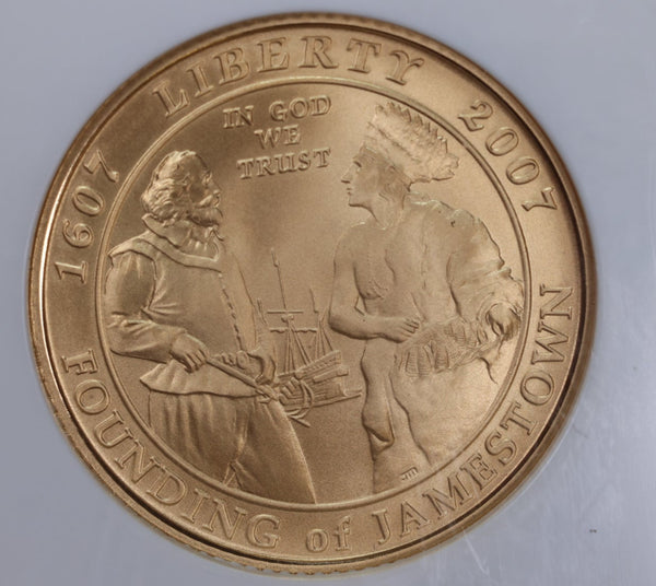 2007-W $5 Gold., JAMESTOWN., Commemorative., NGC MS70., Store #GMC091