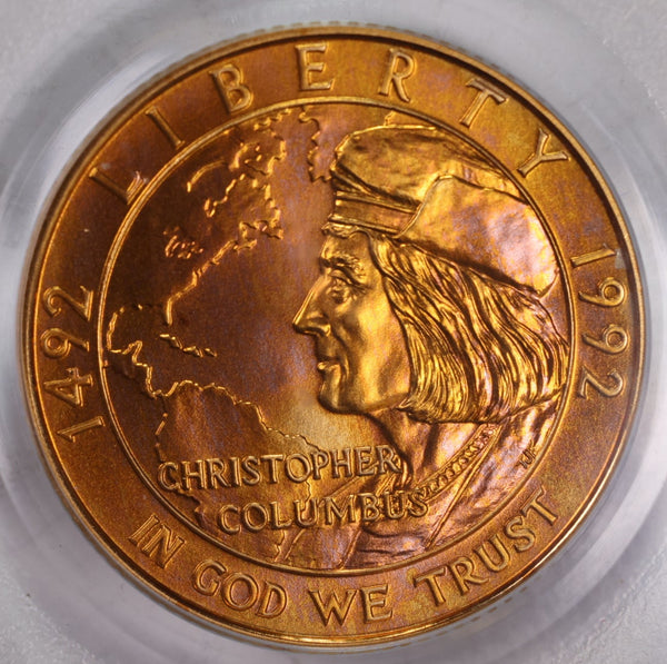 1992-W $5., COLUMBUS., Gold Commemorative., PCGS MS69., Store #GMC097