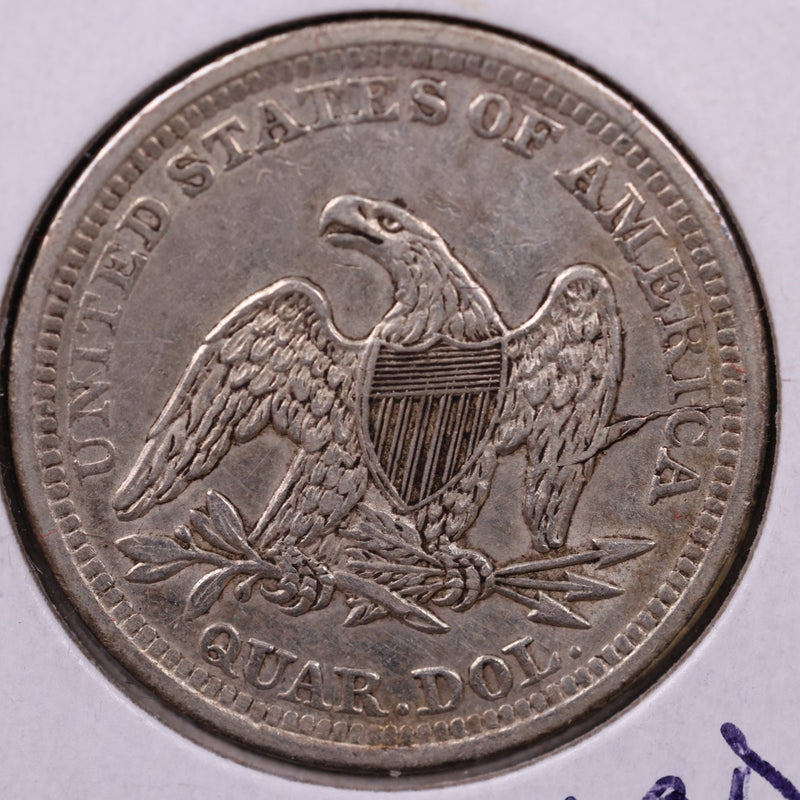 1843 Seated Liberty Quarter., About Uncirculated Coin., Store