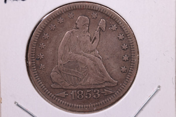 1853 Seated Liberty Quarter., Extra Fine+, Circulated Coin., Store#1074