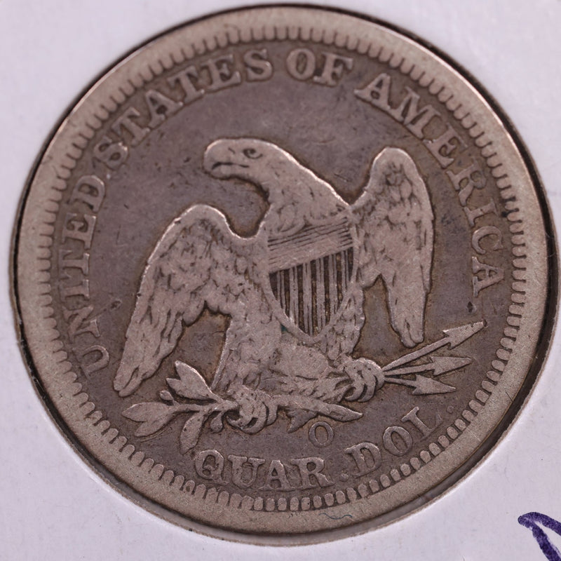 1855-O Liberty Seated Quarter., Very Fine Circulated Coin., Store