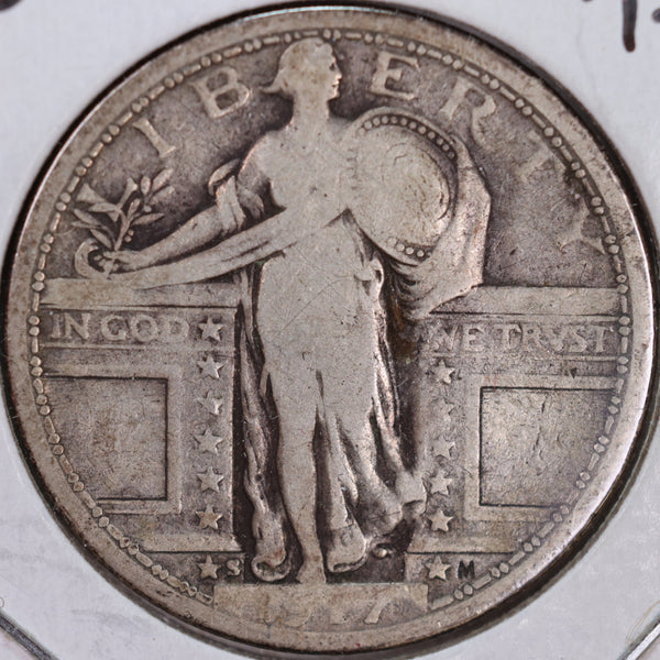 1917-S Standing Liberty Quarter, T-1, Fine Circulated Coin, Store #QR0019