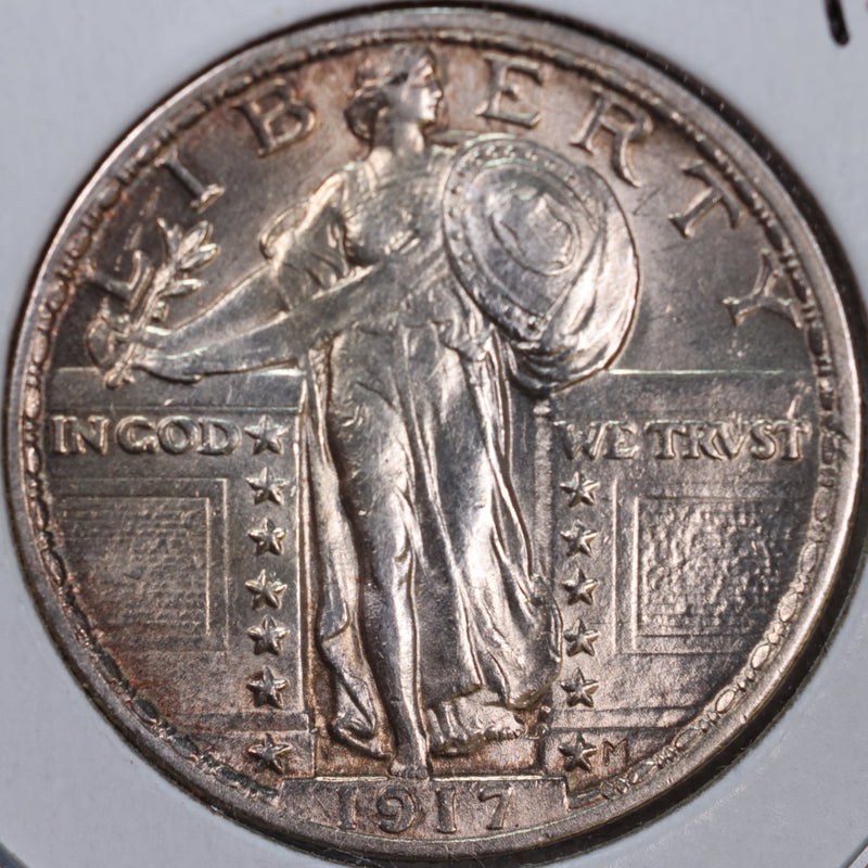 1917 Standing Liberty Quarter, T-2, Mint State Uncirculated Coin, Store