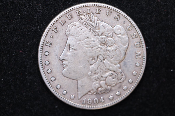 1904-S Morgan Silver Dollar., Circulated Coin. Large Affordable Dollar Sale #02113