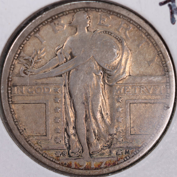 1917-S Standing Liberty Quarter, T-1, Very Fine Circulated Coin, Store #QR0038