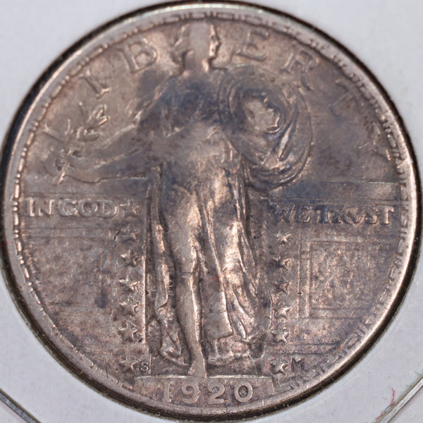 1920-S Standing Liberty Quarter, Very Fine+ Circulated Coin, Store #QR0041